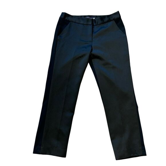 Harvey Faircloth Black Satin Trim Trousers - Picture 1 of 8